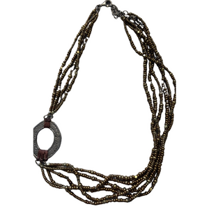 Silpada Bronze and Silver Multi-Strand Necklace N1785